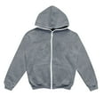 thumbnail image 4 of PMVFHDE Hoodies for Men Lined Solid Color Basic Full Zip Pocket Hooded Sweatshirt Set Loose Fit Jacket Dark Gray,L, 4 of 4