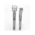thumbnail image 4 of 1.75 Ct Round Cut Cubic Zirconia Stainless Steel Wedding Ring Set Womens Size 6, 4 of 6