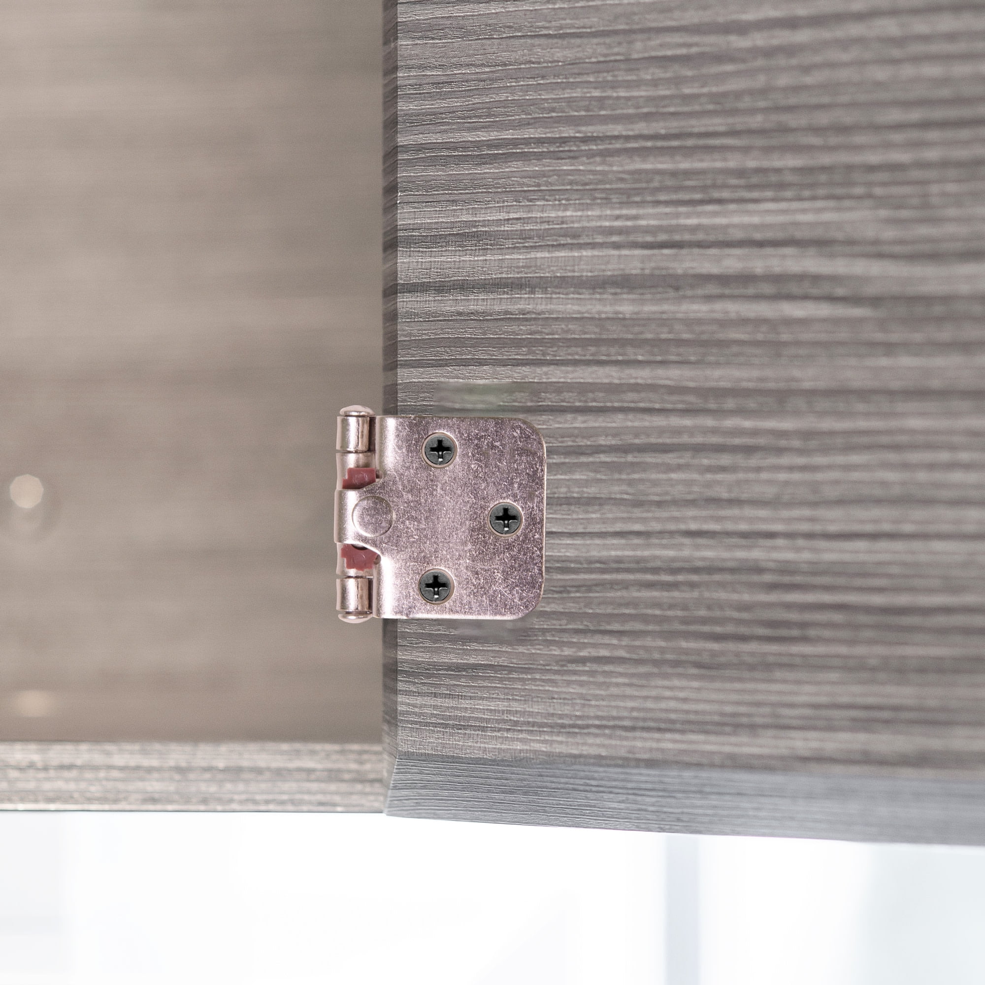 Design House Steel Semi-Concealed Overlay Hinges for Kitchen Cabinets, 20-Pack