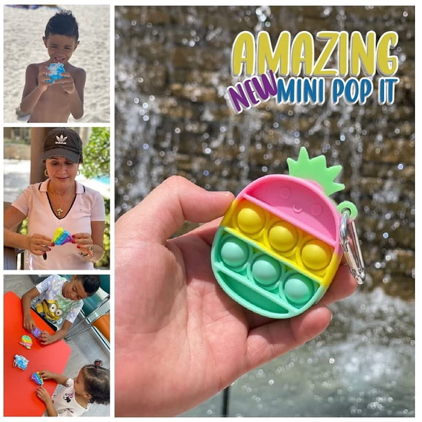 Lot De 12 Porte-clés Pop Bubble Fidget – Silicone, Couleurs Aléatoires, Anti-stress, Pour Enfants Et Adultes