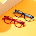 thumbnail image 2 of Gafas anti-luz azul para niños de color transparente con almohadillas nasales de silicona, gafas de ordenador de moda, tendencia, 2 of 6