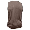 thumbnail image 6 of Garbnen Mens Tank Tops Summer Beach Crew Neck Mens Sleeveless Shirt Lightweight Sports Big and Tall Men's Muscle Shirts with Pockets Brown XXXL, 6 of 8
