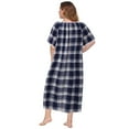 thumbnail image 3 of WBQ Plus Size Nightgown For Women Short Sleeve Floral Nightdress Square Neck Loungewear Loose Long Sleep Dress, 3 of 9