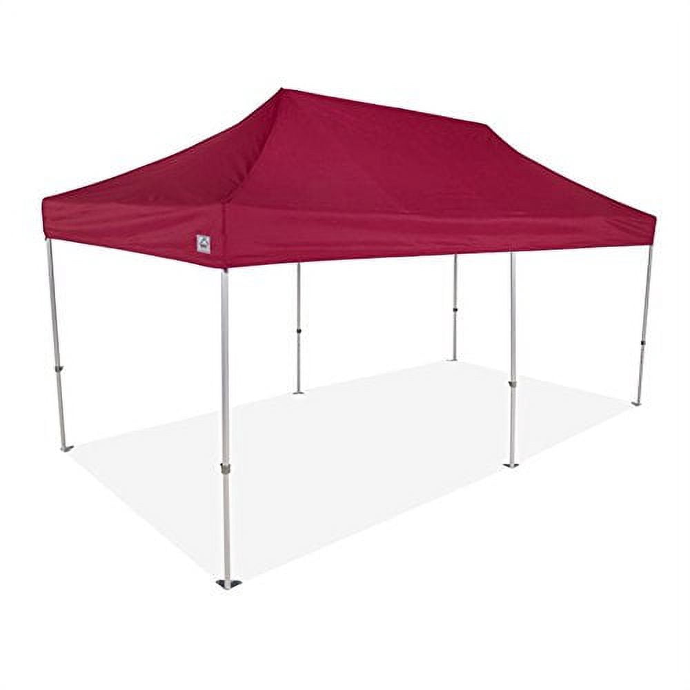Impact Canopy 10x20 Instant Pop Up Canopy Tent, Commercial Grade Aluminum Frame, Wheeled Roller Bag, Burgundy