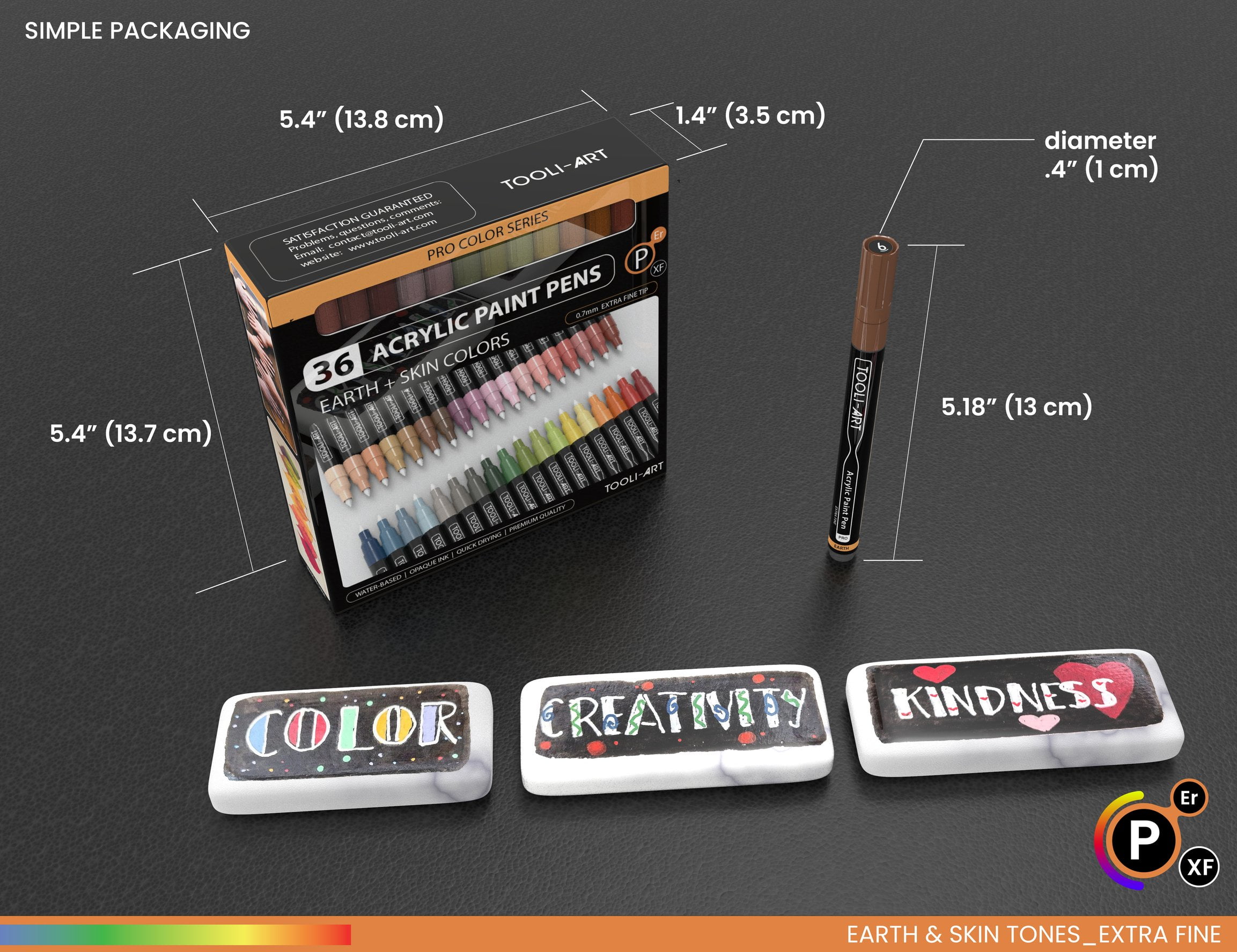 TOOLI-ART Acrylicpaintmarkers jewel tones – 24 markers with Medium tip –  Schatmakertjes