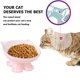 thumbnail image 4 of Cuencos elevados inclinados para gatos MFZFUKR Cuenco de comida de cerámica BST3006949-1, 4 of 6