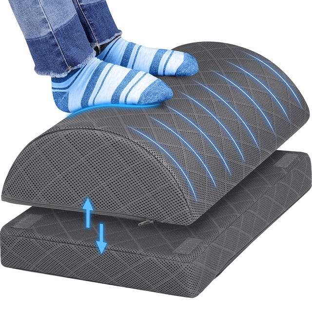 Reposapiés CushZone para colocar debajo del escritorio en el trabajo, de espuma ajustable
