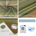 thumbnail image 4 of Sage Green Brown Blackout Curtains for Bedroom/Living Room, Thermal Insulated Kitchen Curtains, Country Vintage Ombre Wooden Grain Grommet Darkening Window Treatment Drapes 52"x72"x2, 4 of 8
