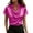 Hot Pink, variant on Women's Tops Dressy 2026 Summer Cowl Neck Shirt Short Sleeve Satin Blouse Business Work Casual Outfits