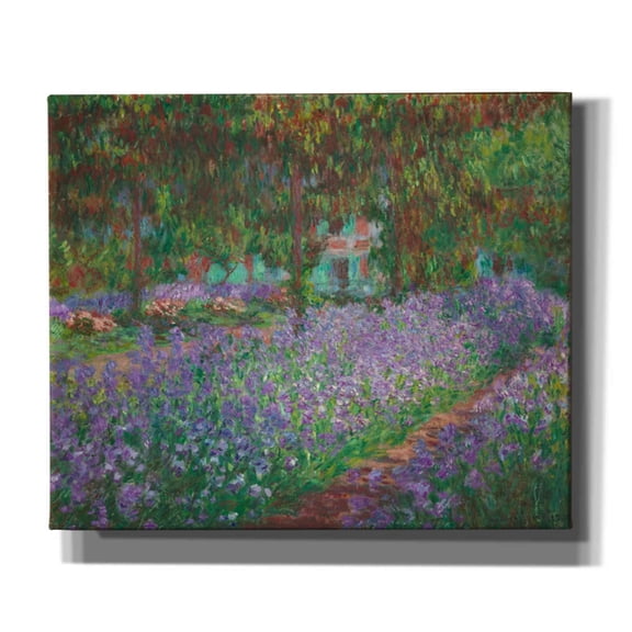 Epic Graffiti 'The Artist's Garden at Giverny' by Claude Monet, Canvas Wall Art, 24"x20"