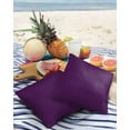 thumbnail image 3 of Pack of 2 Outdoor Pillow Covers, Solid Color Purple Waterproof Square Throw Pillowcase Cushion Decorative Pillow Covers for Couch Patio Tent, 16x16 in, 3 of 6