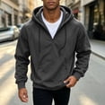 thumbnail image 7 of Eygvbb Men's Quarter Zip Hoodie Long Sleeve Pullover Sweatshirt With Zipper Pockets Drawstring Hood Loose Fit Versatile Trendy Casual Top, 7 of 7