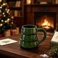 thumbnail image 5 of Christmas Tree Ceramic Mug, Cute Xmas Tree Shaped Coffee Cup, Holiday Drinking Mug for Hot Chocolate Tea Milk Gift for Family Home Party, 5 of 6