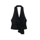 thumbnail image 5 of Conjunto de dos piezas de moda para mujer, blusa lisa con cuello halter plisado y pantalones rectos, traje de pantalón elegante vintage para mujer, 5 of 5