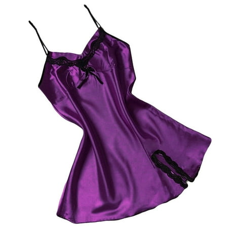 Tawop Nylon Underwear for Women Fashion Nightdress Lingerie Pajamas Silk Satin Underpant Sleepwear Underwear Comfort Bras for Women