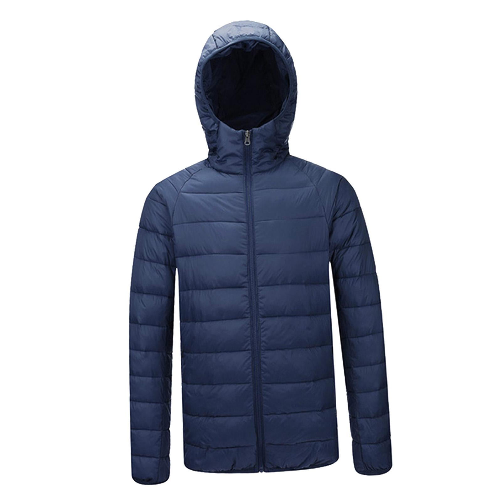 BELOVING Men s Winter Ultralight Duck Down Jacket Puffer Coat Dark Blue XXXL Walmart