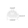 thumbnail image 2 of Uxcell 20 Pcs Plastic Gears 20 Teeth Plastic Motor Gear Model 202A Reduction Gear for RC Car Model DIY Robot (White, Module 0.5), 2 of 7