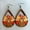 #2, variant on Wood Print Turkey Dangle Earrings Women Thanksgiving Day Holiday Fall Jewelry