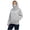 Gray, variant on Women's Hoodie with Built-in Face Mask Funnel Neck Long Sleeve Casual Warm Pullover Sweatshirt