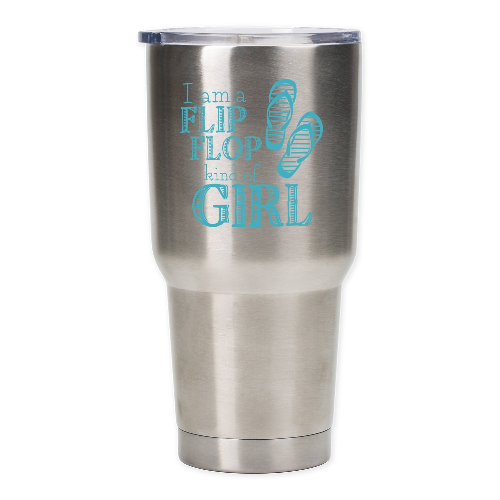 Hot Pink Fight Like a Girl Stainless Steel and Acrylic Travel Tumbler/Mug 