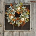 thumbnail image 2 of Thanksgiving Artificial Fall Maple Leaf And Pumpkin Wreath For Front Door Decor, 2 of 3