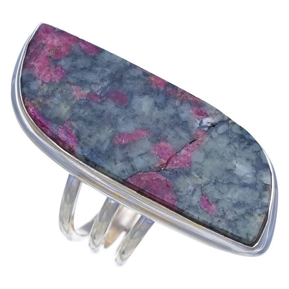 StarGems® Natural Eudialite Handmade 925 Sterling Silver Ring 7 F2988