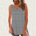 thumbnail image 2 of LYXSSBYX Tank Tops for Women Clearance Women's Fashion Solid Round-Neck Loose Sleeveless T-shirt Pullover Tops, 2 of 5