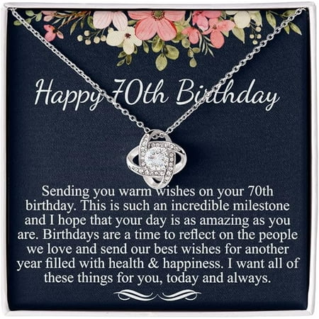 70th Birthday Gift Woman 70th Birthday Gift for Mom 70th Birthday Gifts for Her 70th Birthday Gift For Grandmom 70th Birthday Necklace With standard black box