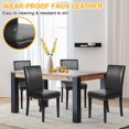 thumbnail image 6 of NiamVelo Dining Chairs Set of 4 PU Leather Dining Room Chairs with Waterproof Surface and Wood Legs for Kitchen Restaurant and Living Room,Black, 6 of 8