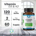 thumbnail image 6 of TrueMed Vitamin D3 K2 Supplement 5000 IU High Potency, 125 mcg D3 with 90 mcg MK7 K2, 120 Vegetable Capsules, Made in USA, 6 of 9