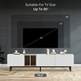 thumbnail image 3 of Tcbosik Modern TV Stand with Storage for TVs Up to 80 inch, Entertainment Center with Open Shelf and 3 Flip Doors, 76.8" Media Console for Home, Office, White, 3 of 9
