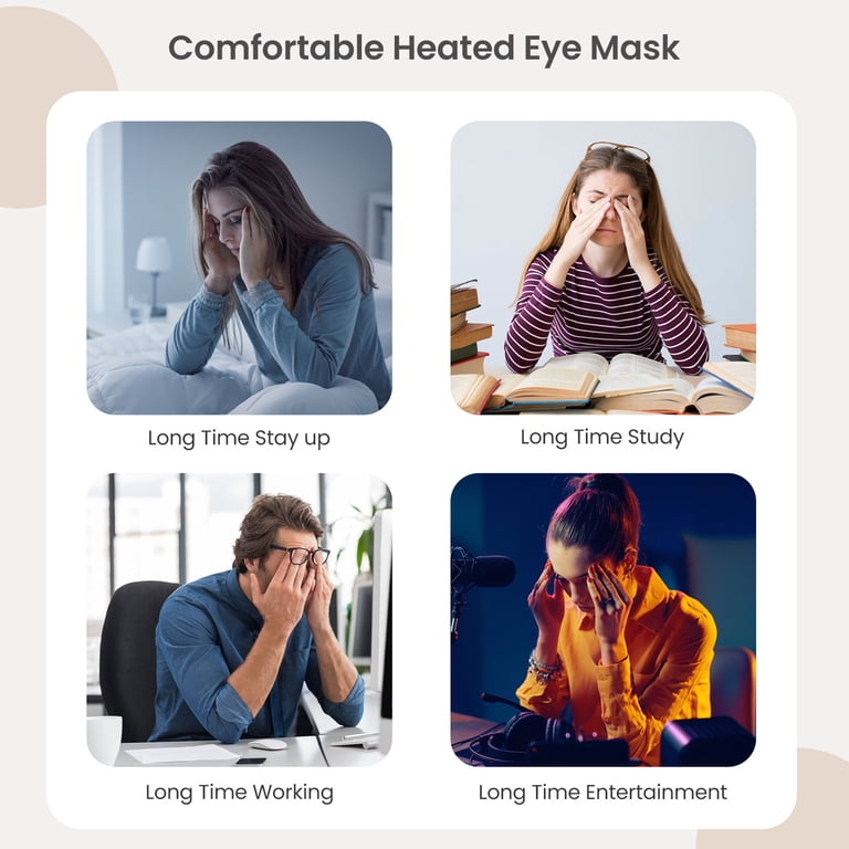 Pureheal Heated Eye Massager with Air Compression, White photo 5