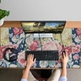 thumbnail image 4 of Long Mouse Pads for Desk,Pioneer Flower Floral Print Pattern Desk Mats on Top Of Desks, Desk Mouse Pad Extra Large with 3mm Non-Slip Base and Stitched Edge for Gaming,Office,Work,Home 47.3"x23.6", 4 of 6