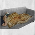 thumbnail image 6 of Island Map Soft Flannel Fleece Throw Blanket, Distressed Grunge World Map Wind Rose Compass Pattern Treasure Map Picture, Cozy Plush for Indoor and Outdoor Use, 50" x 60", Cream, by Ambesonne, 6 of 6