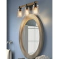 thumbnail image 7 of Kira Home Asher 23" 3-Light Farmhouse Vanity / Bathroom Light + Funnel Glass Shades, Smoked Birch Finish, 7 of 7