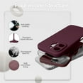 thumbnail image 4 of KOMI for iPhone 16 Case, Liquid Silicone Case with Camera Protection Soft Gel Rubber Cover with Microfiber Lining Shockproof Protective Phone Case for iPhone 16 6.1", Plum, 4 of 5