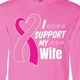 thumbnail image 4 of Inktastic Breast Cancer Awareness I Support My Wife with Pink Ribbon Long Sleeve T-Shirt, 4 of 5