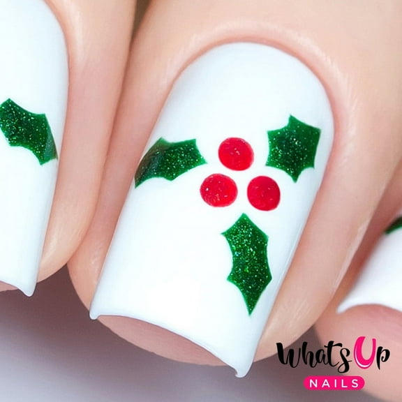 Whats Up Nails - Holly Vinyl Stencils Nail Art Design