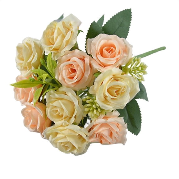 Artificial rose flower bouquet 10 small roses wedding decoration flowers