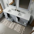 thumbnail image 3 of Dukes 84 in. W x 22 in. D Dark Grey Double Bath Vanity and White Quartz Top, 3 of 9