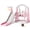 4 in 1-Pink, variant on XJD 4-in-1 Toddler Slide and Swing Set, Kids Indoor Outdoor Playset with Basketball Hoop, Backyard Playground for Toddlers 1-3 Years Old, Pink