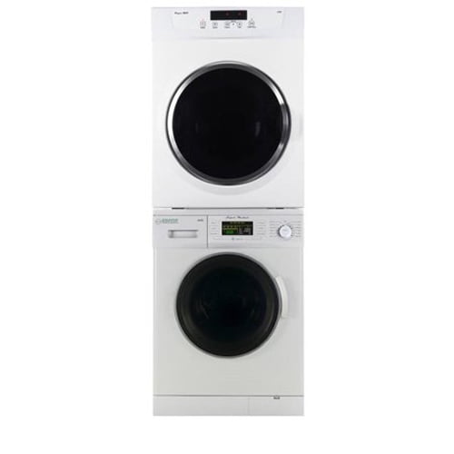 Give your laundry a space-saving boost with this washer and dryer set which can be used as Stacked unit or a Side-by-Sid