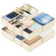 thumbnail image 1 of SpaceAid Organizador de cajones para ropa, paquete de 12, organizador de cajones, organizadores de armario y divisores de almacenamiento para ropa, ropa interior, calcetines (beige), 1 of 5