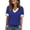 Blue White, variant on Ronuti Womens Short Sleeve Sweaters Lightweight Knit Tops Summer Shirts with Buttons Trendy