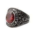 thumbnail image 2 of SmartBy Band Ring Rhinestone Inlaid Finger Jewelry Titanium Steel Men and Women Band Finger Ring for Party, 2 of 7