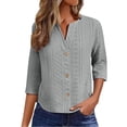thumbnail image 3 of Clothes Womens Kelon Dresses for Women Long Sleeve V Neck Summer Going Out Basic Tee Cute Trendy Going Out Tops, 4XL, 3 of 9