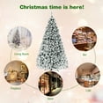 thumbnail image 6 of Costway 9 ft Pre-Lit Premium Snow Flocked Hinged Artificial Christmas Tree with 550 Lights, 6 of 12