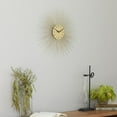 thumbnail image 3 of DecMode 19" Gold Metal Starburst Wall Clock with Black Accents, 3 of 14