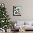 thumbnail image 2 of Joy Smiling Snowman Holiday Deer Holiday Graphic Art Jet Black Framed Art Print Wall Art, 2 of 6