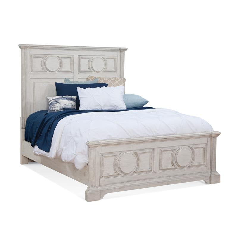 Brighten Distressed Antique White Queen, Distressed White King Bed Frame